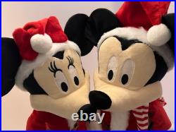 Disney Mickey and Minnie Mouse Standing Christmas Decorations Rare 55CM