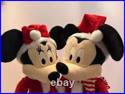 Disney Mickey and Minnie Mouse Standing Christmas Decorations Rare 55CM