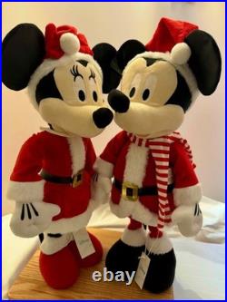 Disney Mickey and Minnie Mouse Standing Christmas Decorations Rare 55CM