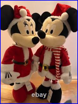 Disney Mickey and Minnie Mouse Standing Christmas Decorations Rare 55CM