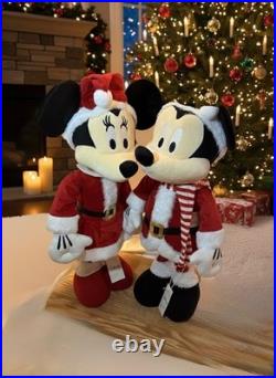 Disney Mickey and Minnie Mouse Standing Christmas Decorations Rare 55CM