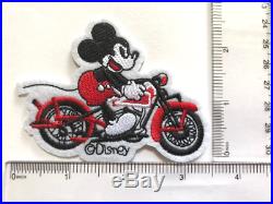 Disney Mickey mouse motorcycle Embroidered Iron On / Sew On Patch#1