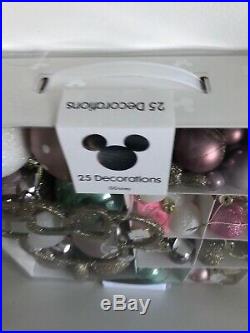 Disney Minnie & Mickey Mouse Pastel 25 baubles Christmas Decorations Tree Topper