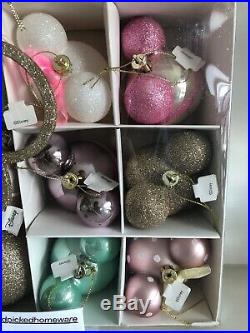Disney Minnie & Mickey Mouse Pastel 25 baubles Christmas Decorations Tree Topper