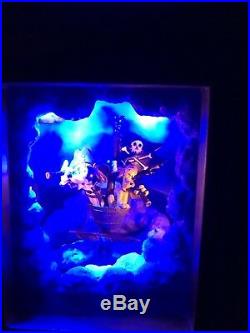 Disney Olszewski Gallery of Light Pirate Mickey Mouse Pluto Shadow Box Diorama