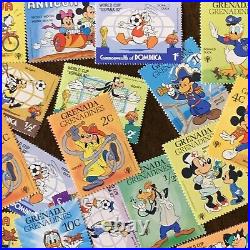 Disney Omnibus Mint Og Stamp Lot Many Countries Mickey, Donald, Goofy, Minnie