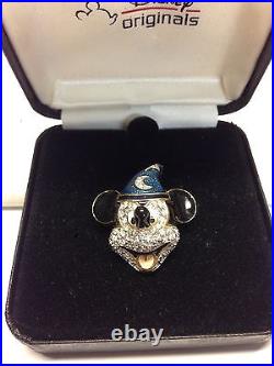 Disney Originals, SORCERER MICKEY MOUSE Fantasia Jeweled Brooch Pin