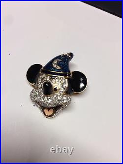 Disney Originals, SORCERER MICKEY MOUSE Fantasia Jeweled Brooch Pin