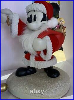 Disney Parks 2024 Mickey Mouse Santa Statue Magical Christmas Tree Figurine NEW