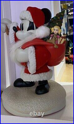 Disney Parks 2024 Mickey Mouse Santa Statue Magical Christmas Tree Figurine NEW