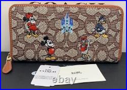 Disney Parks COACH Mickey Mouse And Friends Wallet 50th Leather Outlet
