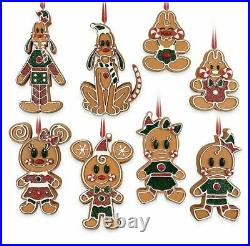 Disney Parks Christmas 2020 Mickey & Friends Gingerbread Cookies Ornament Set
