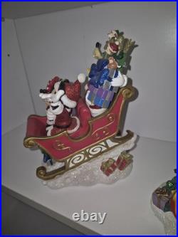 Disney Parks Christmas Mickey Mouse And Friends Figurine Sleigh Figurine