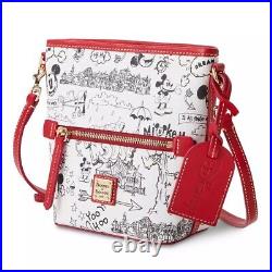 Disney Parks Dooney & Bourke Mickey Mouse Sketch Art Crossbody New With Tags