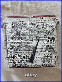 Disney Parks Dooney & Bourke Mickey Mouse Sketch Art Crossbody New With Tags