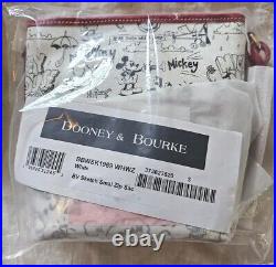 Disney Parks Dooney & Bourke Mickey Mouse Sketch Art Crossbody New With Tags