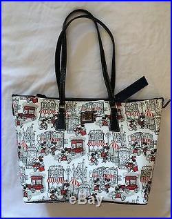 Disney Parks Dooney & Bourke Mickey and Minnie Mouse Downtown Large Tote Purse