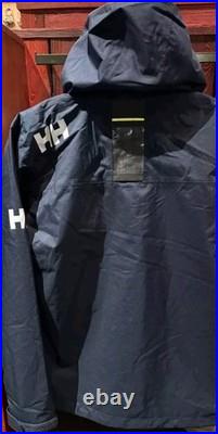 Disney Parks Helly Hansen Mickey Mouse Navy Crew Hooded Jacket Adult L NEW