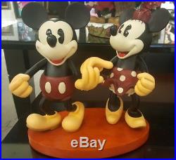 Disney Parks Medium Big Fig Figurine Pie Eyed Minnie and Mickey Mouse NEW