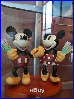 Disney Parks Medium Big Fig Figurine Pie Eyed Minnie and Mickey Mouse NEW