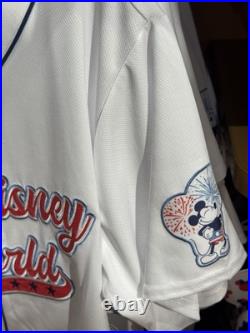 Disney Parks Mickey Mouse Americana Adult Baseball Jersey Minnie Friends NWT