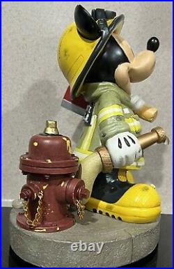 Disney Parks Mickey Mouse Firefighter Medium Figure Statue 10 NIB