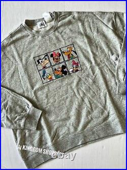 Disney Parks Mickey Mouse & Friends Embroidered Pullover Sweater Sweatshirt L