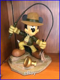 Disney Parks Mickey Mouse Indiana Jones Medium Big Fig Figure Statue New