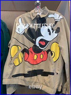 Disney Parks Mickey Mouse Mickey & Co Collection Brown Adult Jacket Size XL NEW