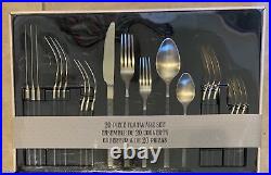 Disney Parks Mickey Mouse Silhouette 20 pc Silverware Flatware Set Black Handle