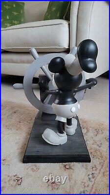 Disney Parks Mickey Mouse Steamboat willie Large Figurine Rare Disney Parks Mickey Mouse Steamboat willie Large Figurine Rare