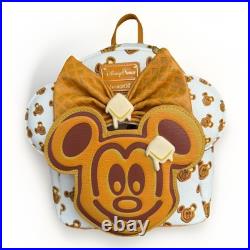 Disney Parks Mickey Mouse Waffle Loungefly Mini Backpack & Ears Sold Out Rare