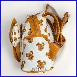 Disney Parks Mickey Mouse Waffle Loungefly Mini Backpack & Ears Sold Out Rare