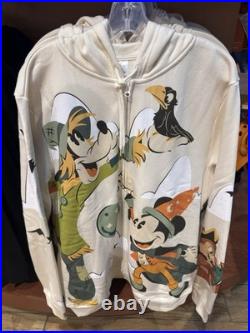 Disney Parks Mickey Mouse and Friends Halloween Zip Hoodie Adult Sweatshirt NWT