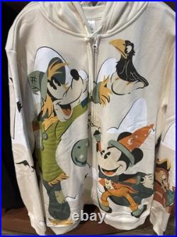 Disney Parks Mickey Mouse and Friends Halloween Zip Hoodie Adult Sweatshirt NWT