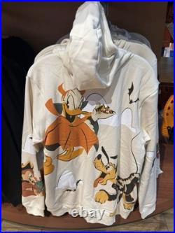 Disney Parks Mickey Mouse and Friends Halloween Zip Hoodie Adult Sweatshirt NWT