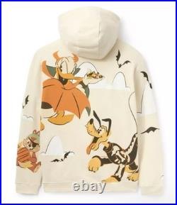 Disney Parks Mickey Mouse and Friends Halloween Zip Hoodie Adult Sweatshirt NWT