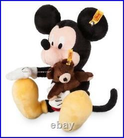 Disney Parks Mickey Mouse with Teddy Bear Plush by Steiff 13 1/2'' (NEW)