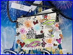 Disney Parks NEW Sketch Nylon Crossbody Bag Purse Dooney & Bourke Actual Shown