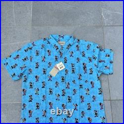 Disney Parks RSVLTS Mickey Mouse Shirt Men's Size Large Mens Blue Magic Kingdom