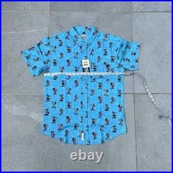 Disney Parks RSVLTS Mickey Mouse Shirt Men's Size Large Mens Blue Magic Kingdom