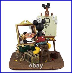 Disney Parks Self Portrait Mickey Mouse and Walt Disney Figurine New In Box
