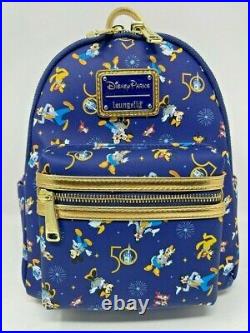 Disney Parks x Loungefly 50th Anniversary Mickey Mouse and Friends Mini Backpack