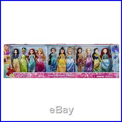 Disney Princess Shimmering Dreams Collection 11 Doll Set with Shoes Outfits Gowns