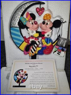Disney ROMERO BRITTO Mickey & Minnie Mouse On Moon 4059575 LE3000 + certificate