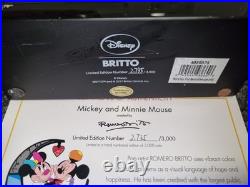 Disney ROMERO BRITTO Mickey & Minnie Mouse On Moon 4059575 LE3000 + certificate