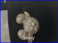 Disney Ring 14 K Yellow Gold and diamond Size 22 Mickey Mouse