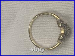 Disney Ring 14 K Yellow Gold and diamond Size 22 Mickey Mouse