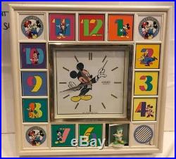 Disney & Seiko Mickey Mouse Disney Singing & Automated Clock. 16 X 16.5 Rare