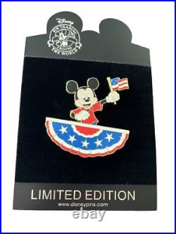 Disney Shopping Mickey Mouse Americana Patriotic Flag RARE 2010 LE125 Pin